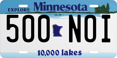 MN license plate 500NOI