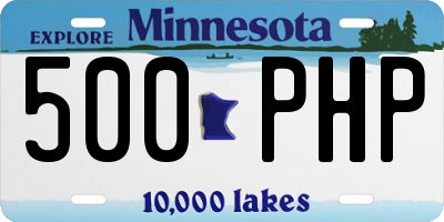 MN license plate 500PHP