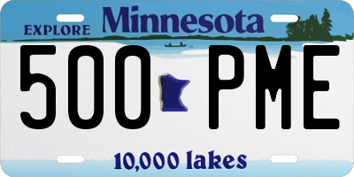 MN license plate 500PME