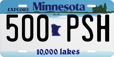 MN license plate 500PSH