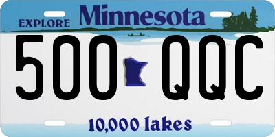 MN license plate 500QQC