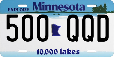 MN license plate 500QQD