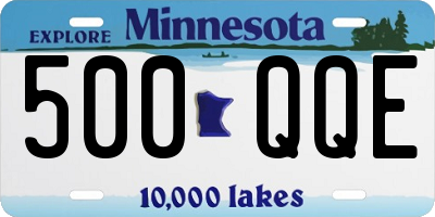 MN license plate 500QQE