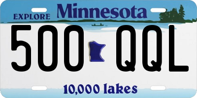 MN license plate 500QQL