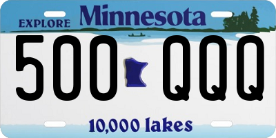 MN license plate 500QQQ