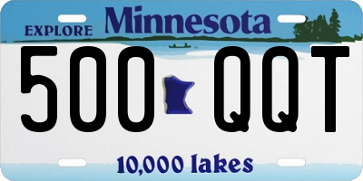 MN license plate 500QQT