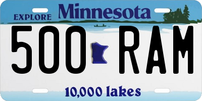MN license plate 500RAM