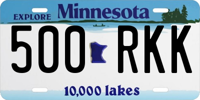 MN license plate 500RKK