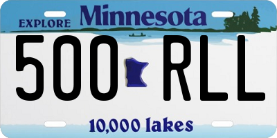 MN license plate 500RLL