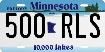 MN license plate 500RLS