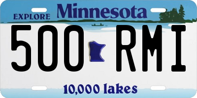 MN license plate 500RMI