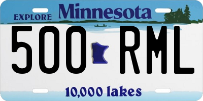 MN license plate 500RML
