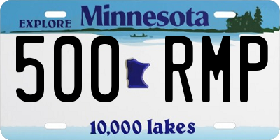 MN license plate 500RMP