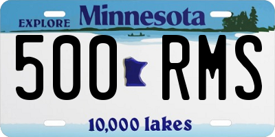 MN license plate 500RMS