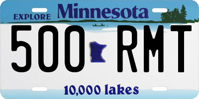 MN license plate 500RMT