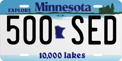 MN license plate 500SED
