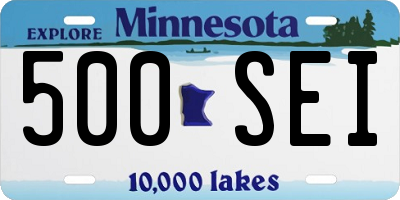 MN license plate 500SEI