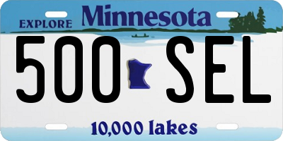 MN license plate 500SEL