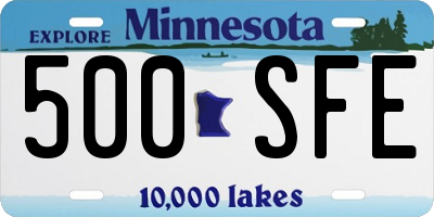 MN license plate 500SFE