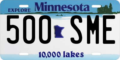 MN license plate 500SME