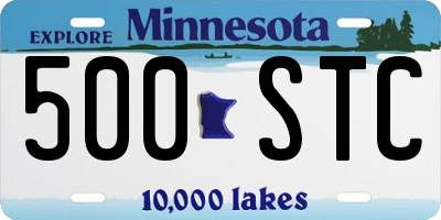 MN license plate 500STC