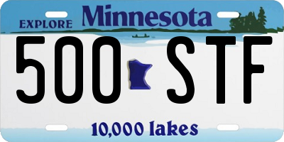 MN license plate 500STF