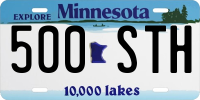 MN license plate 500STH
