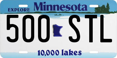 MN license plate 500STL