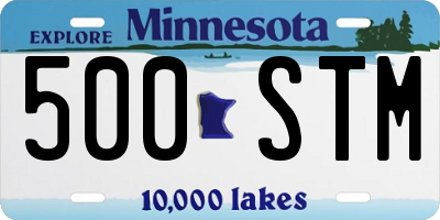 MN license plate 500STM