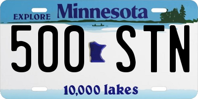 MN license plate 500STN