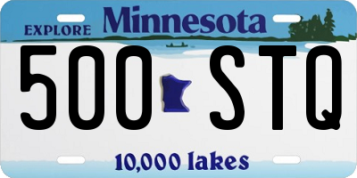 MN license plate 500STQ