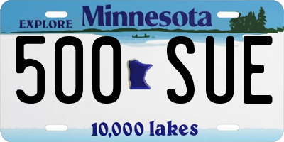 MN license plate 500SUE