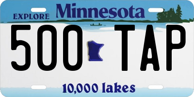 MN license plate 500TAP