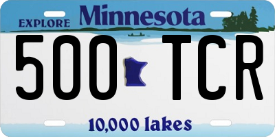 MN license plate 500TCR
