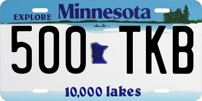 MN license plate 500TKB