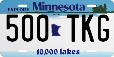 MN license plate 500TKG