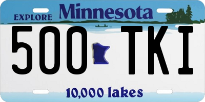 MN license plate 500TKI