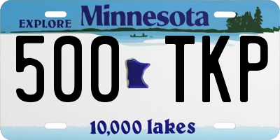 MN license plate 500TKP