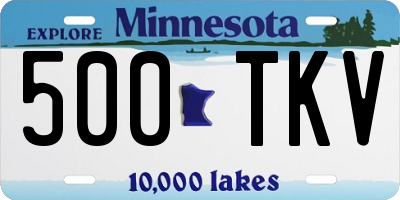 MN license plate 500TKV