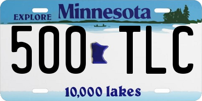 MN license plate 500TLC