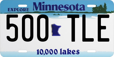 MN license plate 500TLE