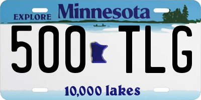 MN license plate 500TLG