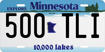 MN license plate 500TLI