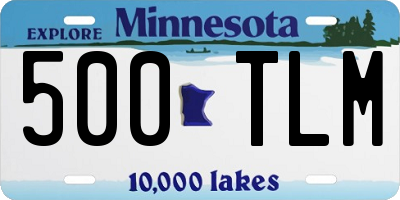 MN license plate 500TLM