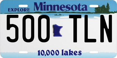 MN license plate 500TLN