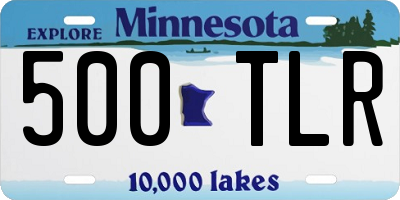 MN license plate 500TLR