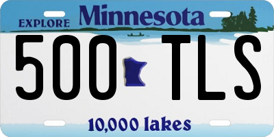 MN license plate 500TLS