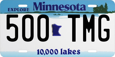 MN license plate 500TMG