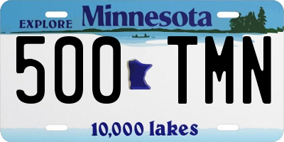 MN license plate 500TMN