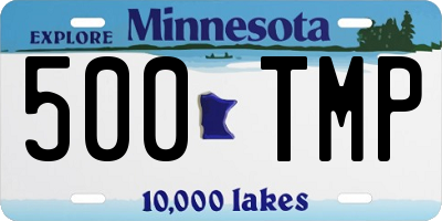 MN license plate 500TMP